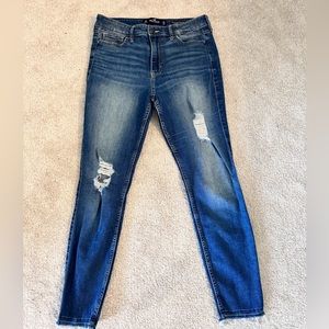 Hollister high rise super skinny crop jeans